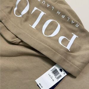 Ralph Lauren Boys Khaki Pullover Hoodie Cotton Polo Player L (14-16)